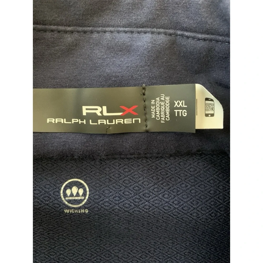 RLX Ralph Lauren Full Zip Vest Men's XXL Navy Lightweight Pockets Golf Casual